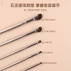 Rose gold wooden handle sickle, oblique head and nose shadow brush, contactor brush, animal hair detail eyeliner, mountain root oblique Angle shadow makeup brush details Picture